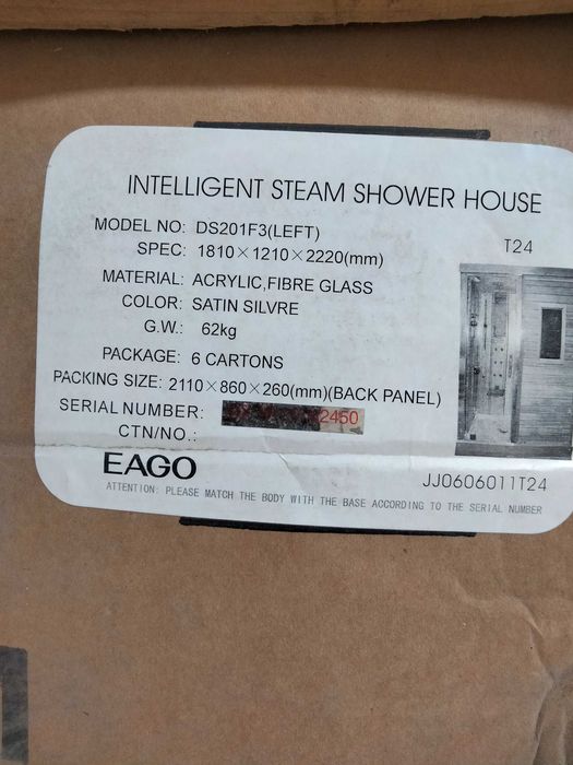 Терміново продам гідробокс сауна EAGO DS201F3 нова.
