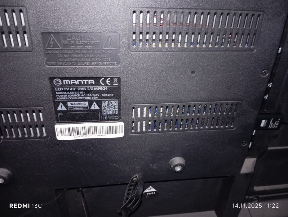 Tv manta 43" sprawny