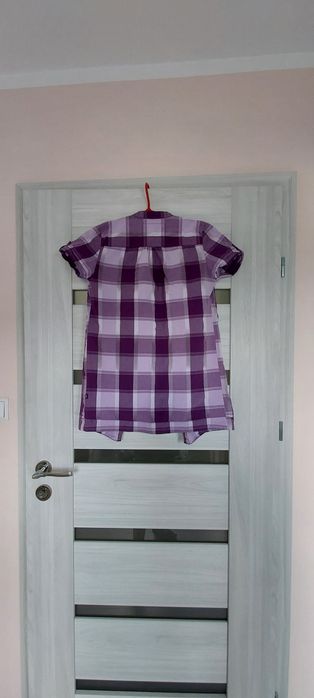 Koszula w kratę fiolet tom tailor tunika S XS