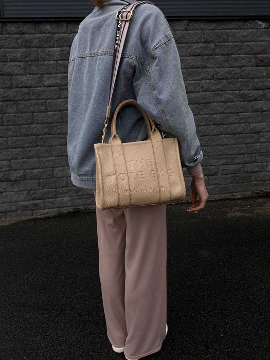 Torba damska shopper MJ Tote Bag Mini Beige duza damska torebka