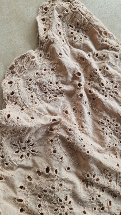 Ażurowa sukienka Boho beżowa one size