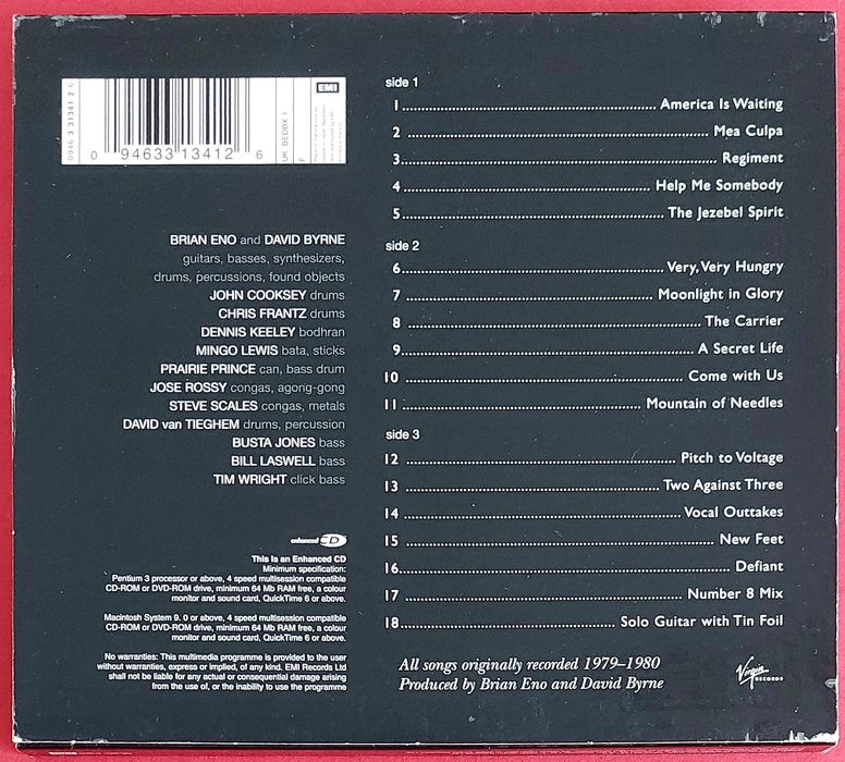 CD Brian ENO + David BYRNE64752347723522122