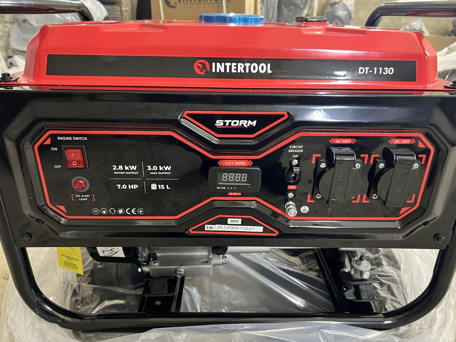 Бензиновый генератор INTERTOOL 3квт, медная обмотка DT1130