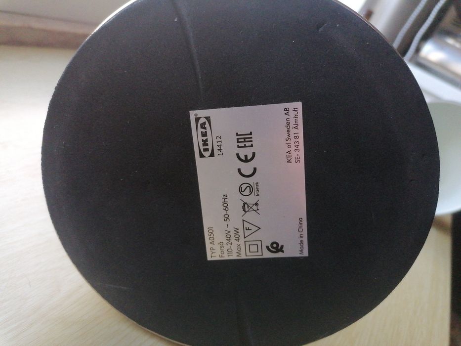 Candeeiro secretária metal IKEA