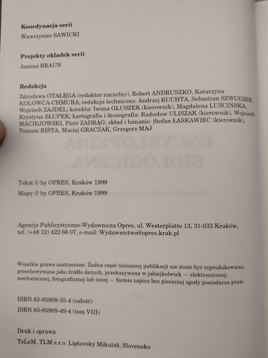 Encyklopedia biologiczna 13 Tomów