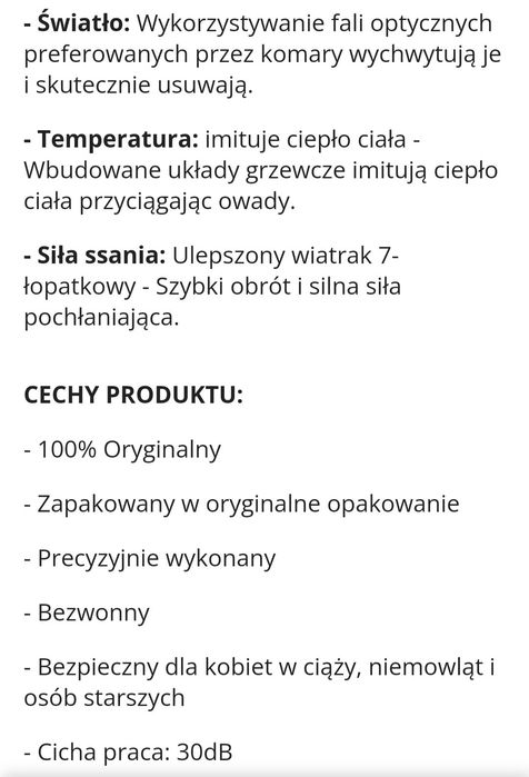 Lampa owadobójcza Baseus, nowa