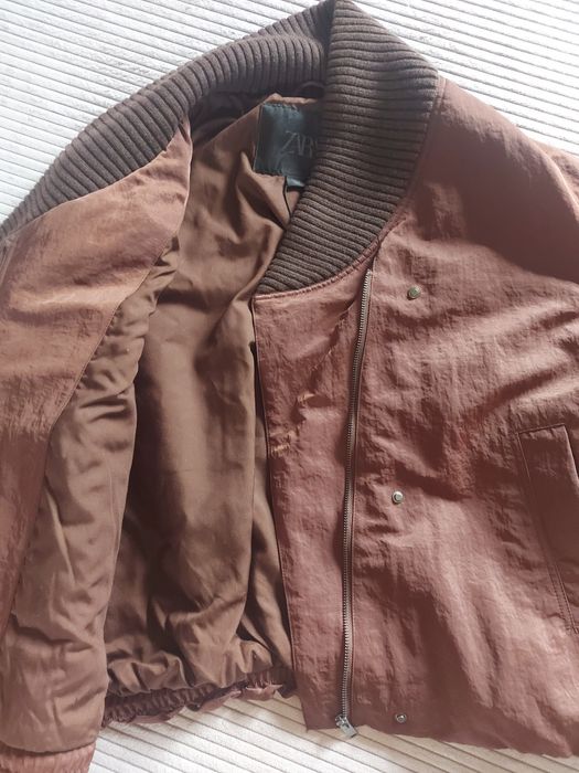 Czekoladowa kurtka bomberka Zara 36/S