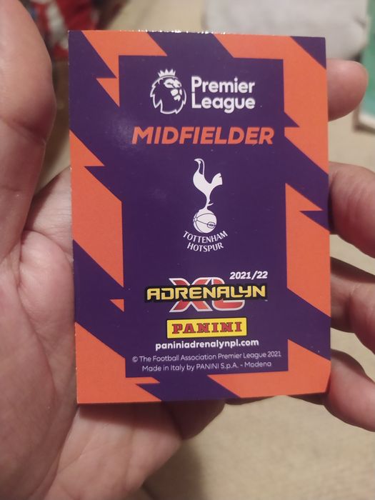 Carta Panini adrenalyn Tottenham jogador midfielder 2021 Moussa Sissoko #395 holográfic