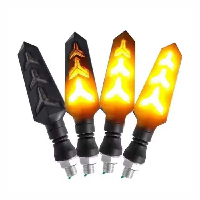 Piscas LED universais - Formato Y com luz sequencial