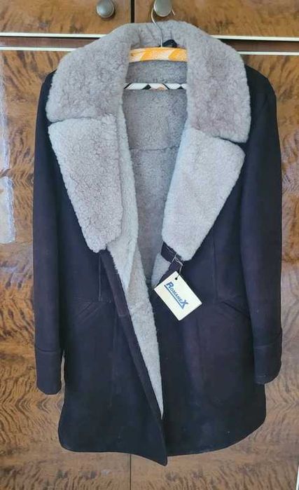 Elegancki kożuch męski , PRL vintage