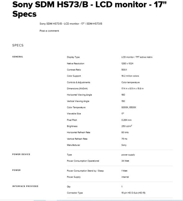 SONY LCD Monitor, Like New64297616927363123