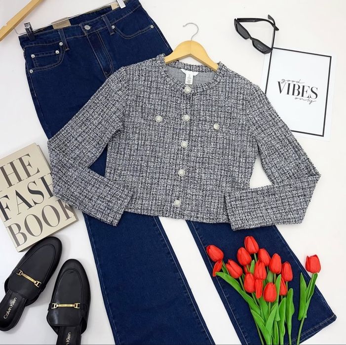 Твідовий кардиган H&M в стилі old money