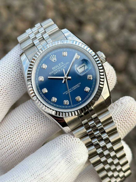 Швейцарський жіночий годинник Rolex Datejust Blue Diamond 36 mm - Lady