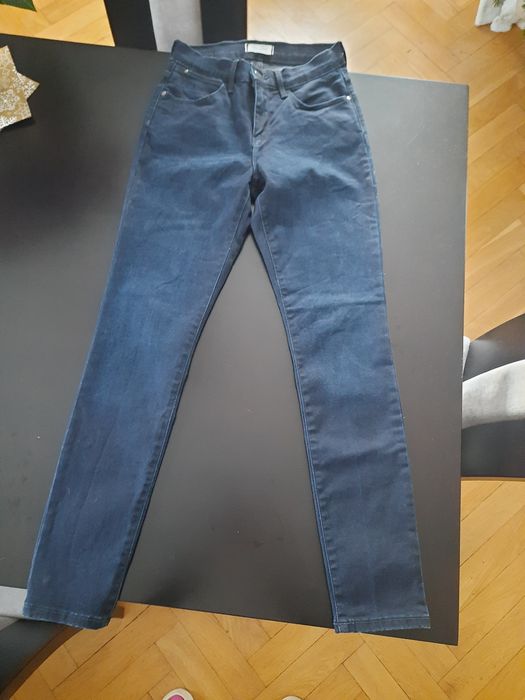 Spodnie jeansowe wrangler W27 L30 s/XS  High skinny dżinsowe granatowe