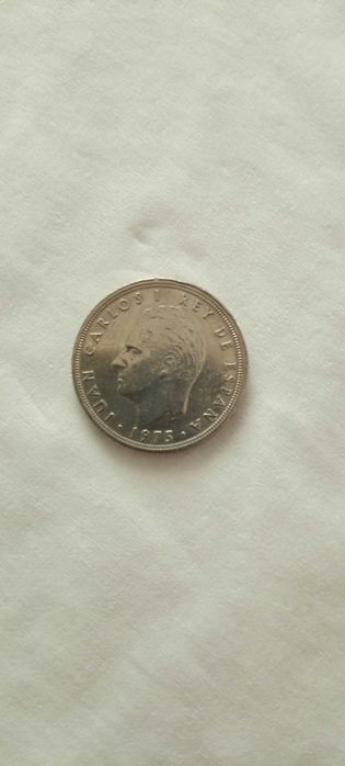 Moeda 5 pesetas com defeito