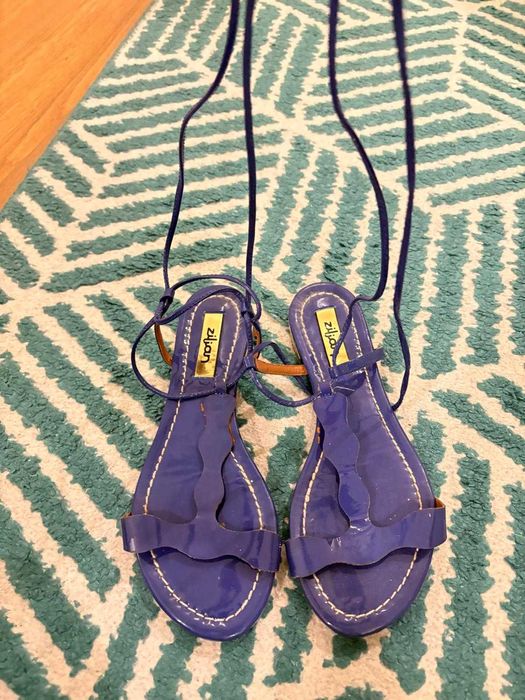 Sandalhas azul Zilian 35