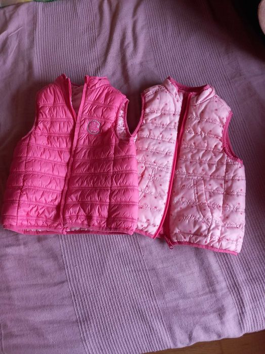 Colete menina dupla face usado tamanho 4