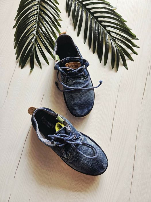 Мокасини джинсові для хлопчика Timberland, розмір 34-35, кеди для хлоп
