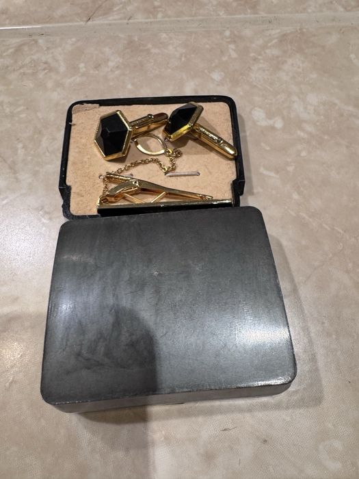 Vintage spinki do mankietow i spinka do krawatu