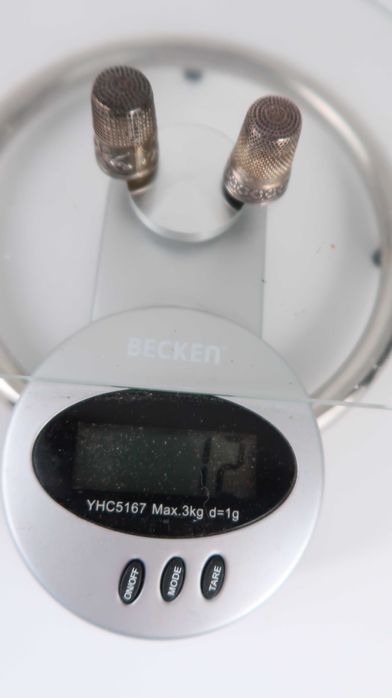 2 dedais em prata Portuguesa