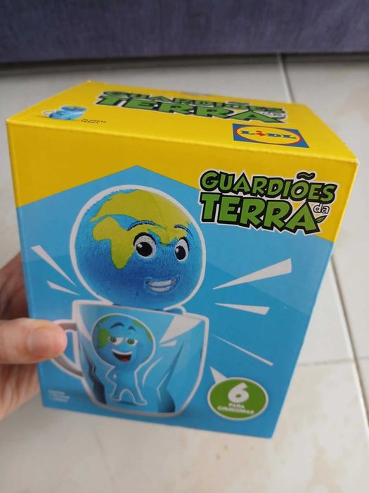 Lidl shop guardioes da terra caneca planeta miniaturas