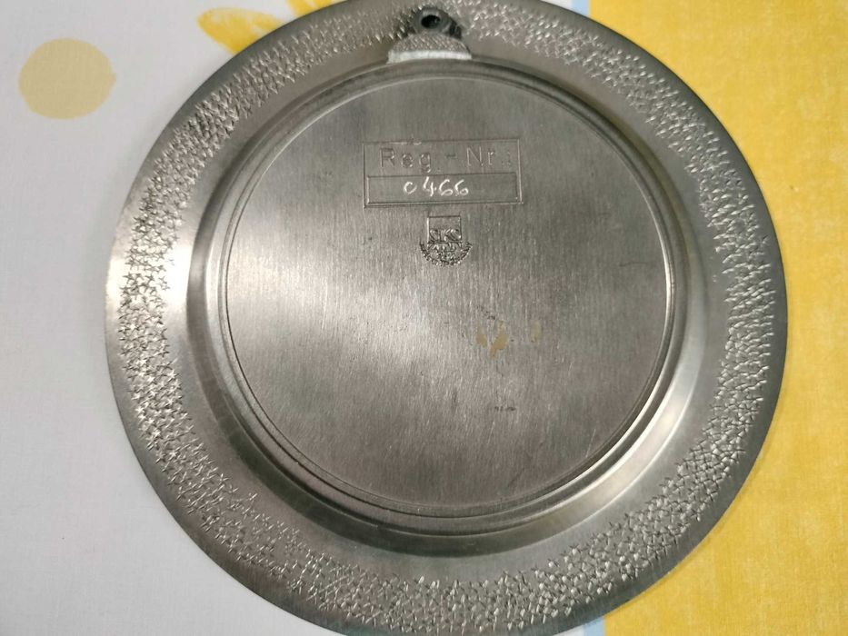 Prato antigo em Estanho SKS Design - Natal 1990