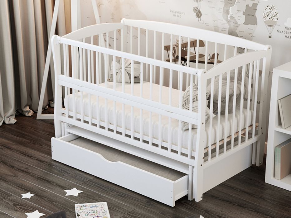 Ліжечко дитяче Еліт Колір Білий