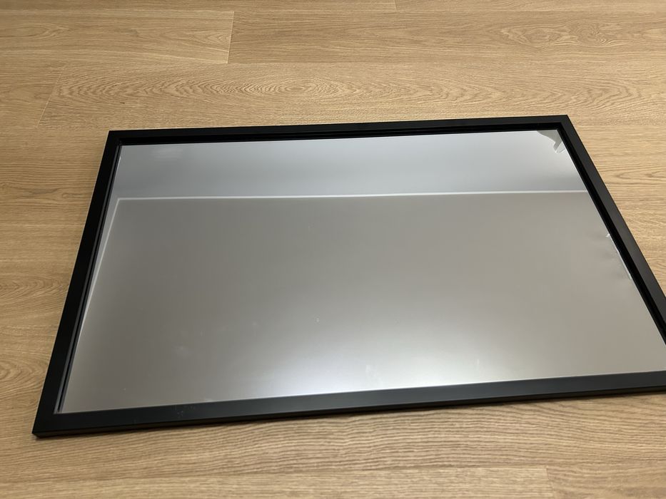 Lustro w czarnej oprawie wymiary 80x50