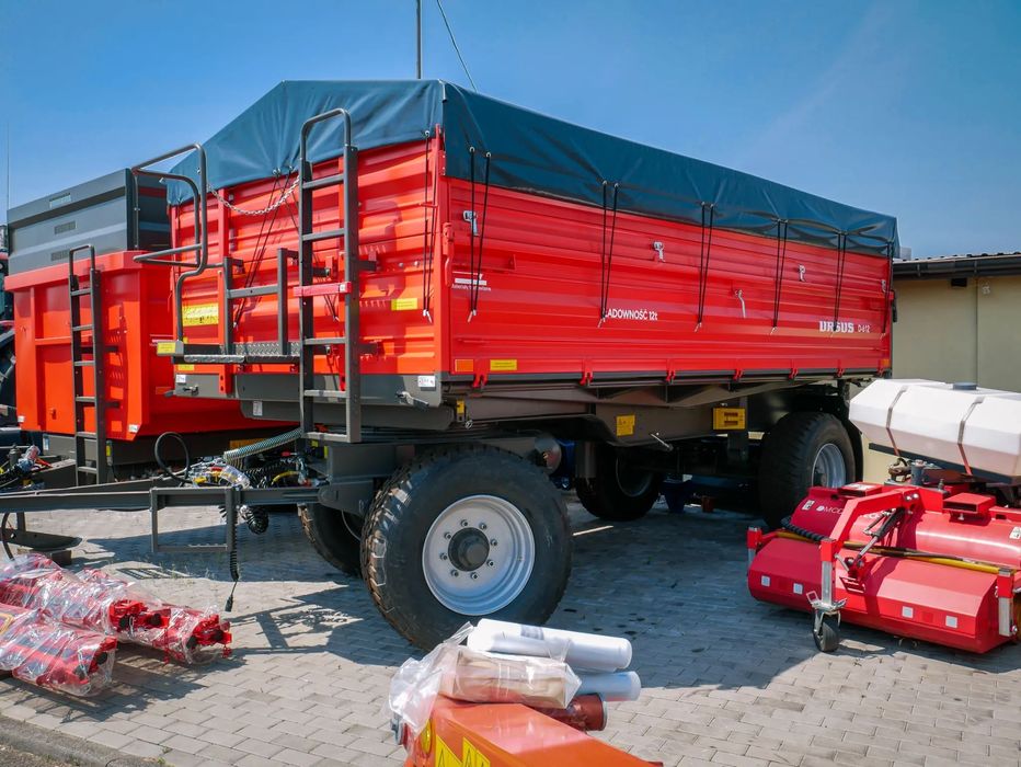 URSUS D-612 (12t)  Przyczepa rolnicza z plandeką URSUS (ładowność 12 ton), 2025r. NOWA!