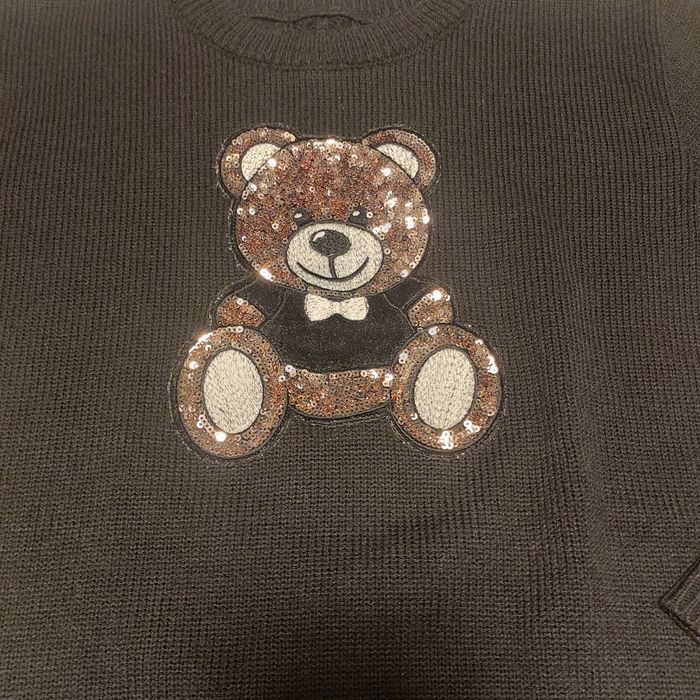 Sweter czarny miś sweter rozm. 140 zestaw