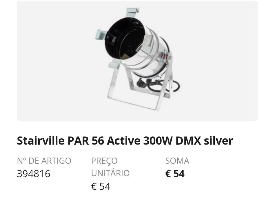 Starville par 56 active 300w dmx