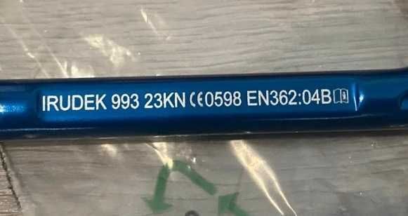 Mosquetão ALuminio Irudek 23kn fecho 3 mov