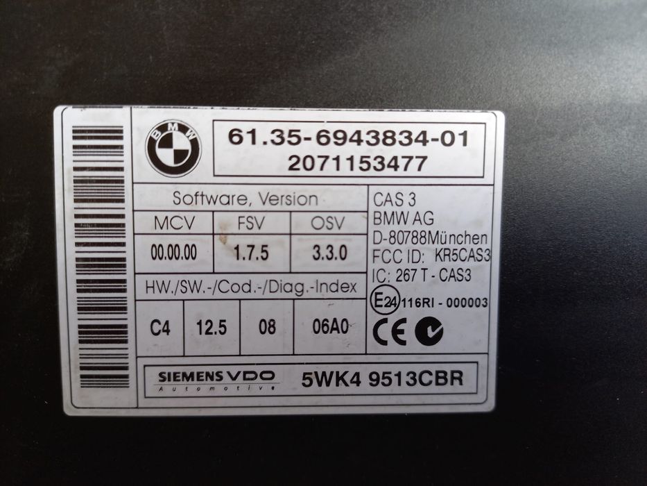 MODULO ELETRÓNICO CONFORT ORIGINAL 61356943834 6943834 5WK49513CBR