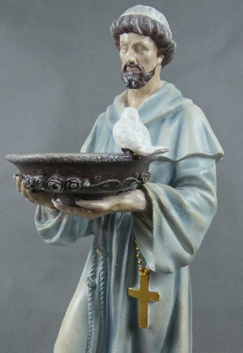Figurka Św. Franciszek z Asyżu figura 35,5 cm kropielnica