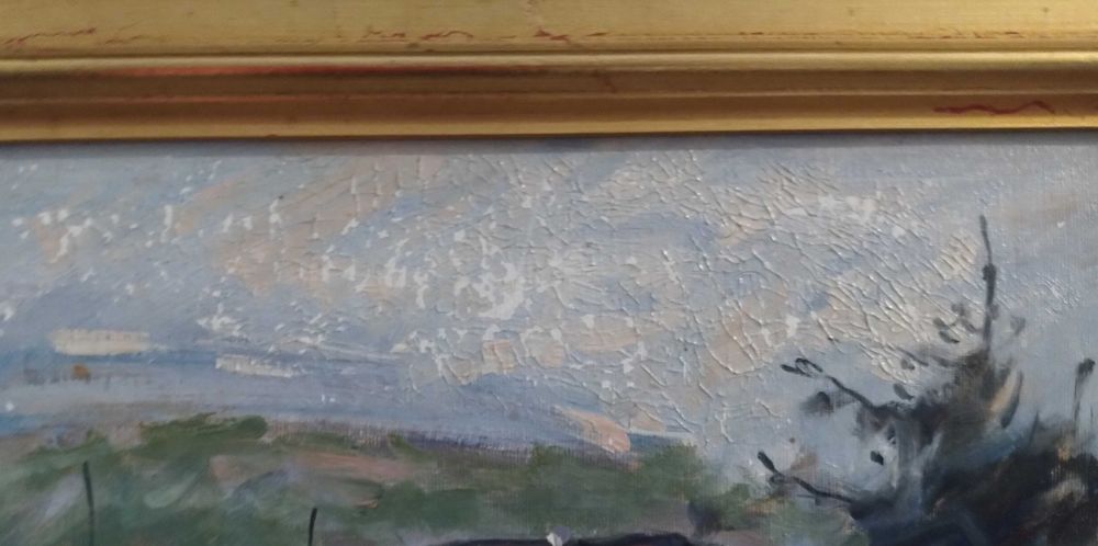 Piękny Stary Obraz Olejny Aukcyjny Knup Bostrup