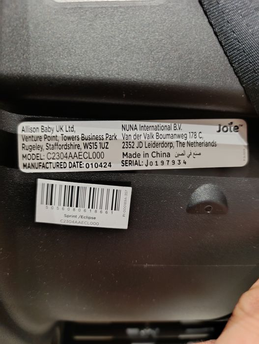 Fotelik Samochodowy Joie Signature SPRINT 0-13 KG ECLIPSE