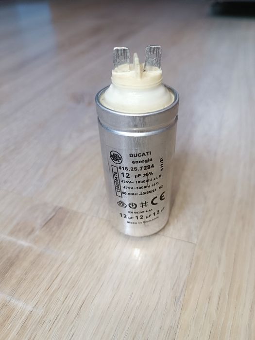 Kondensator silnika 12uF 425V Ducati Energia pralka suszarka