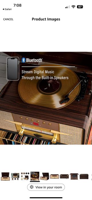 Програвач із вбудованою акустикою Crosley Rhapsody