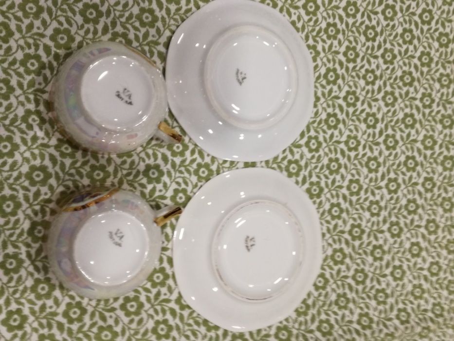 Chávena Vista Alegre Madre Pérola Dama Antiga 1924