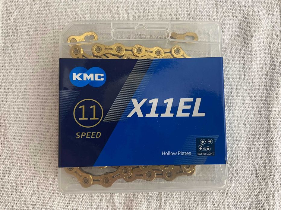 Łańcuch KMC X11 EL Ti-N GOLD złoty 118 ogniw 11 rzędów 11s BOX