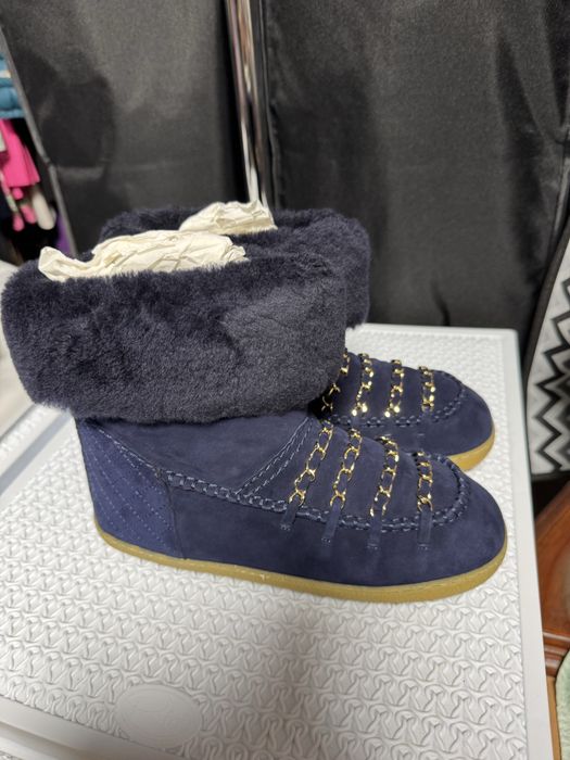 Chanel сапожки чуни размер 37 новые синие