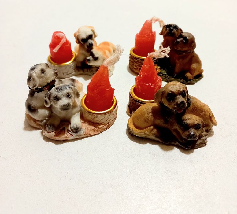 Фігурки /статуетки /свічник песики набор 4 шт.