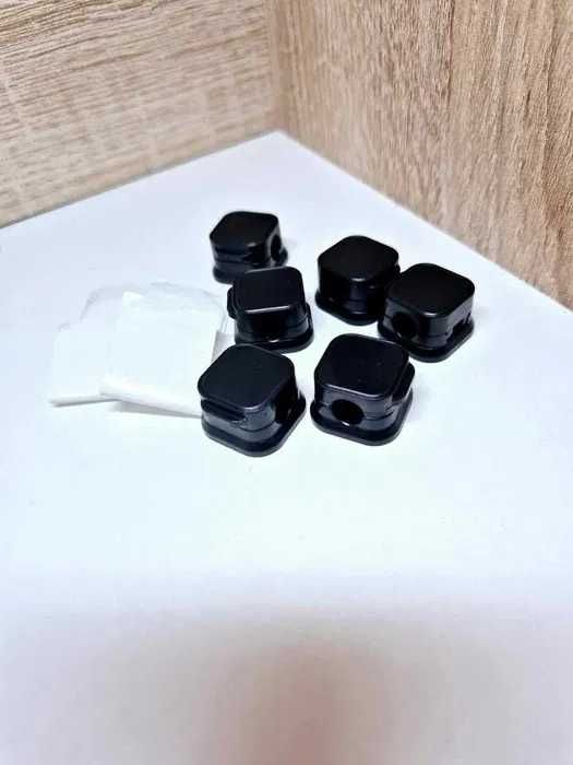 Zestaw 6 uchwytów klipsów samoprzylepnych na kable