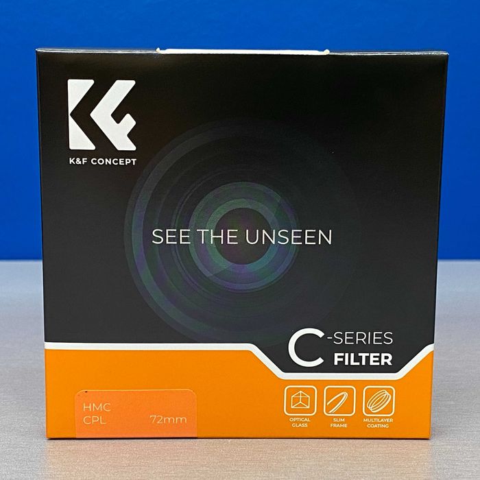 K&F Concept CPL Slim 72mm (Circular Polarizing Filter) – Sealed64297875041411120