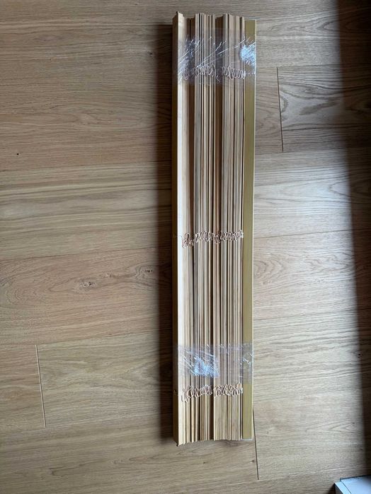 Żaluzje bambusowe poziome 25mm 97x124 cm dąb 2 sztuki