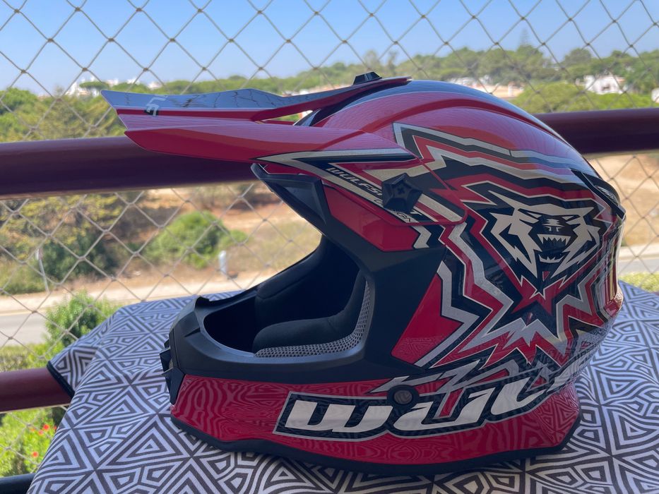 Capacete Motocross Criança 6-8 anos Wulf (original)