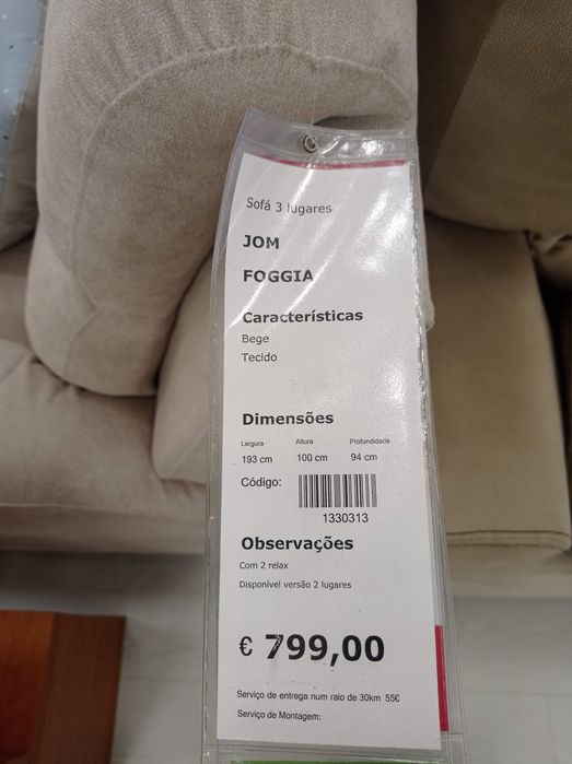 Sofá usado como novo