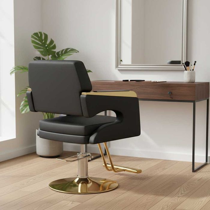 Перукарське крісло MilorenGold на гідравліці з підставкою для ніг Нові