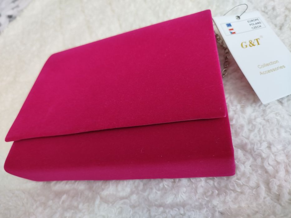 Torebka damska kopertówka zamszowa