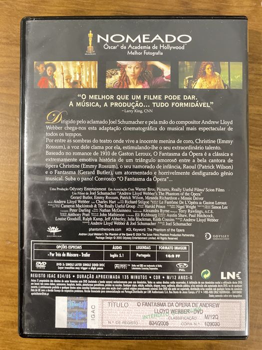 Dvd O Fantasma da Opera